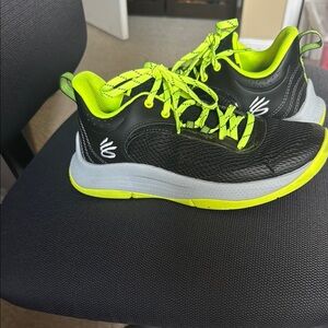 Under Armour Black and Green Sneakers with Modern Design